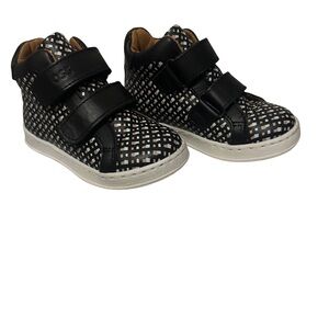 Boss Kids Black and White Patterned Sneakers